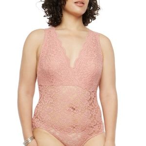 Plus Size Lace Bodysuit